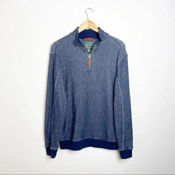 Woolrich Mens Quarter Zip Pullover Sweater Size Medium - Picture 2 of 6